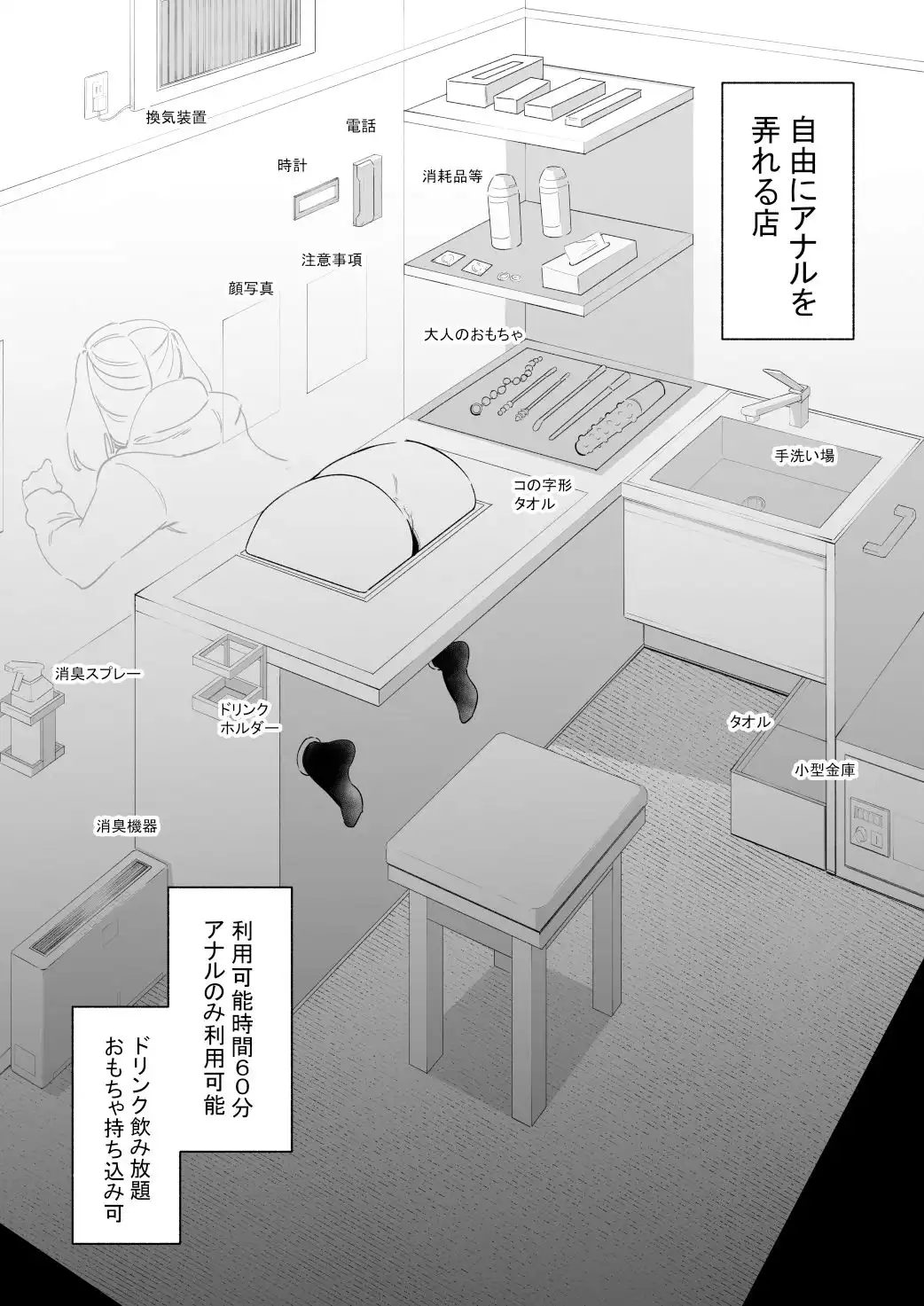 自由にアナルを弄れるお店 - サンプル1