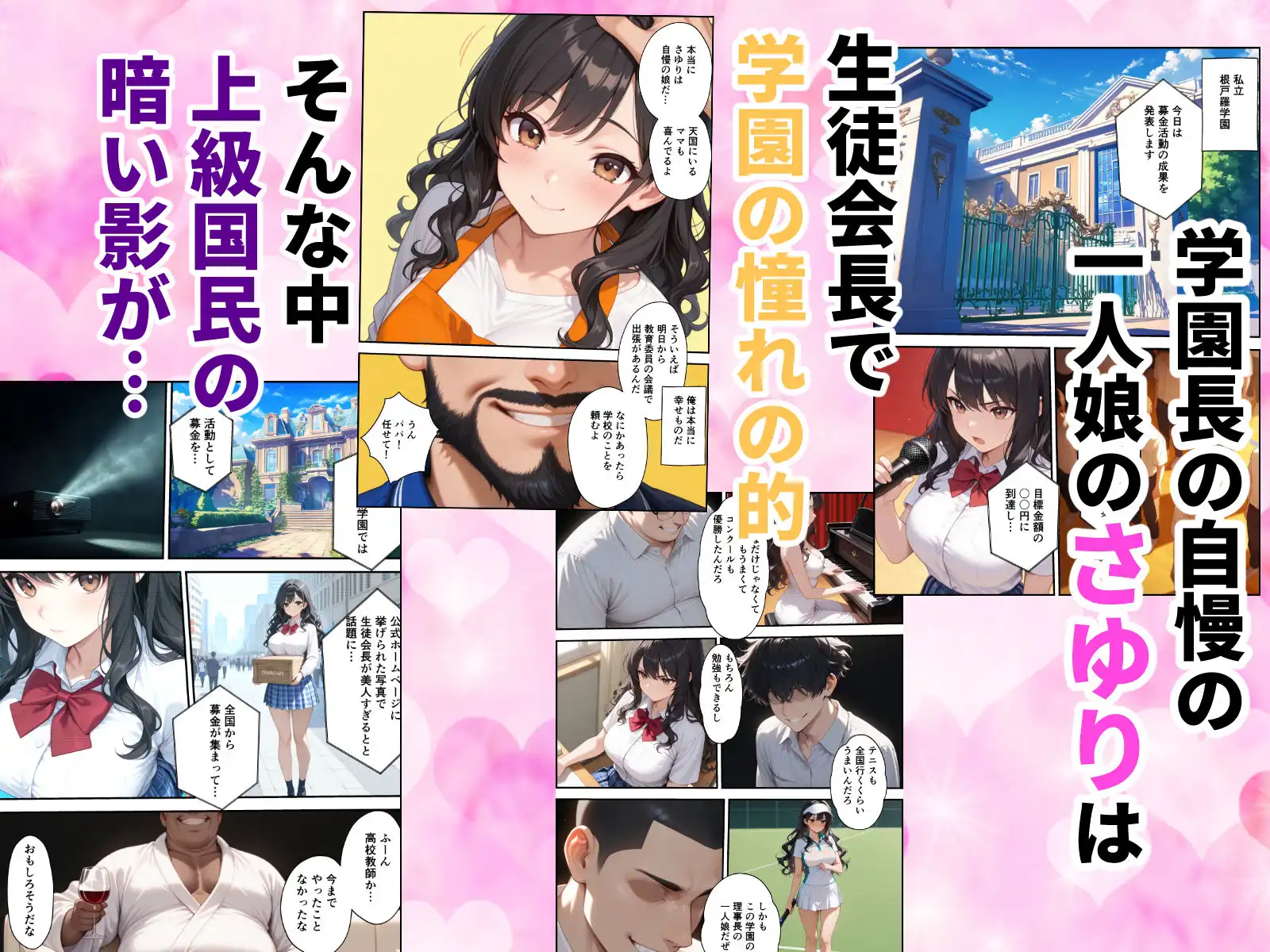 上級国民に支配された学園生徒会長が学校を守るため処女喪失ショーを行う話 - サンプル1