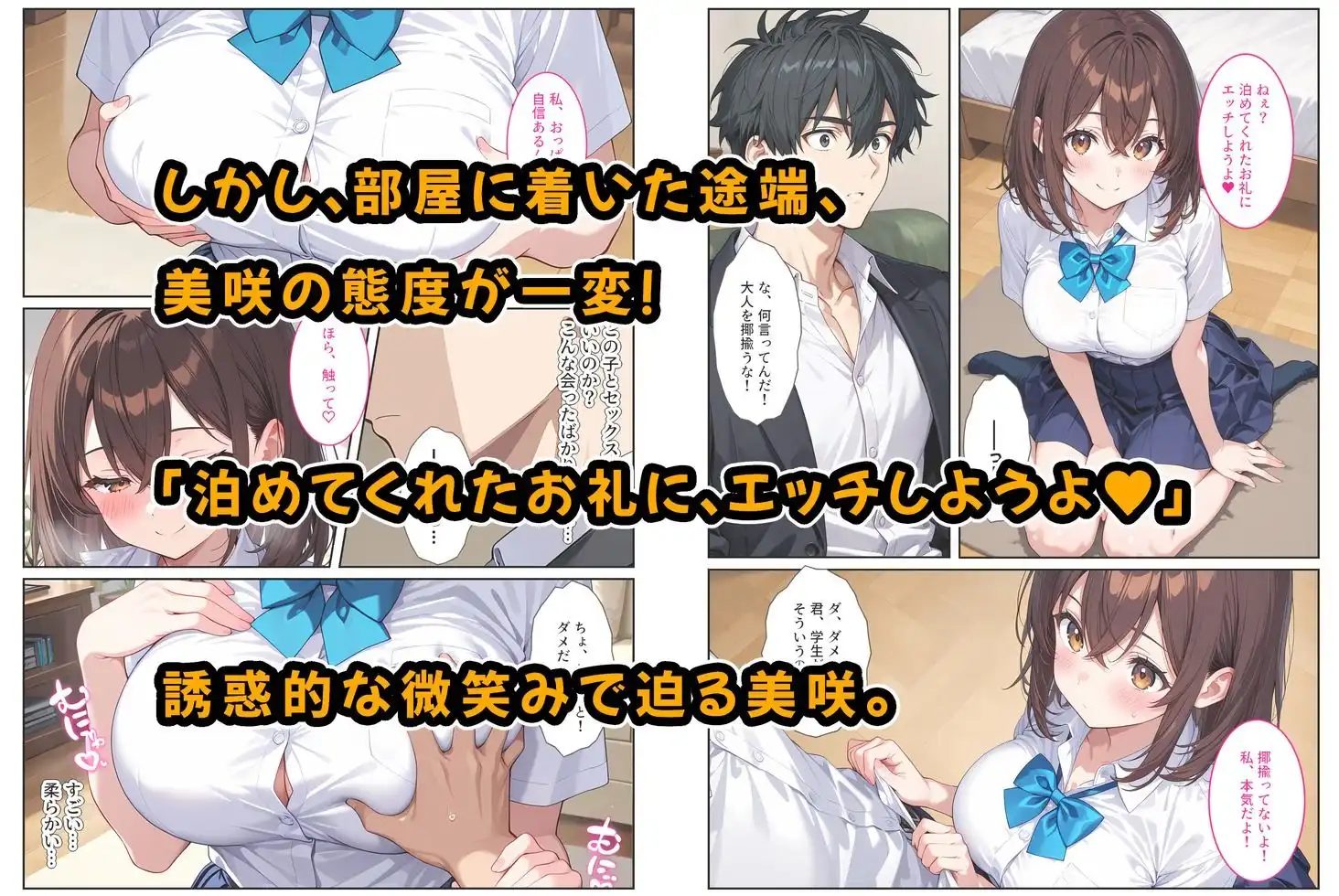 夜の公園で爆乳女子校生を拾ったら… - サンプル4